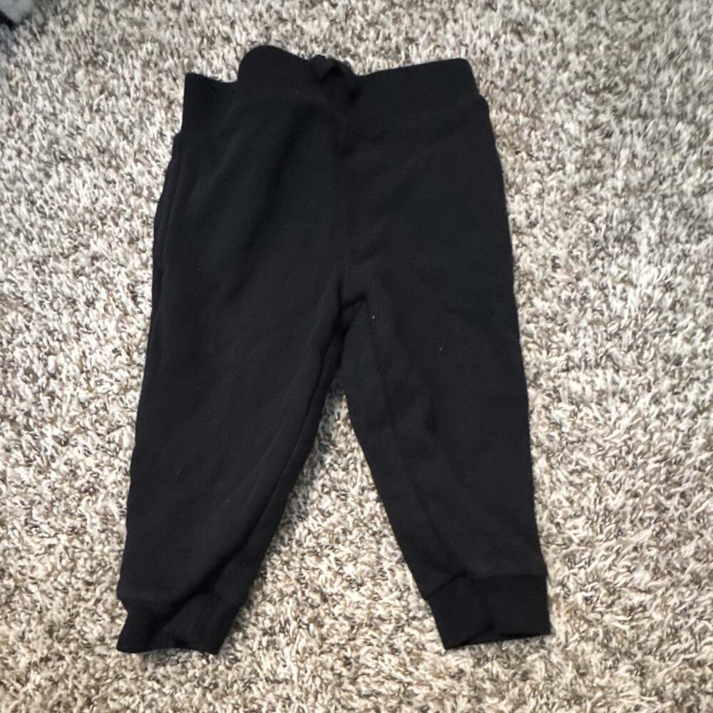 The Children's Place Black Cotton Jogger Pants Pull-On Elastic Waist 18-24M